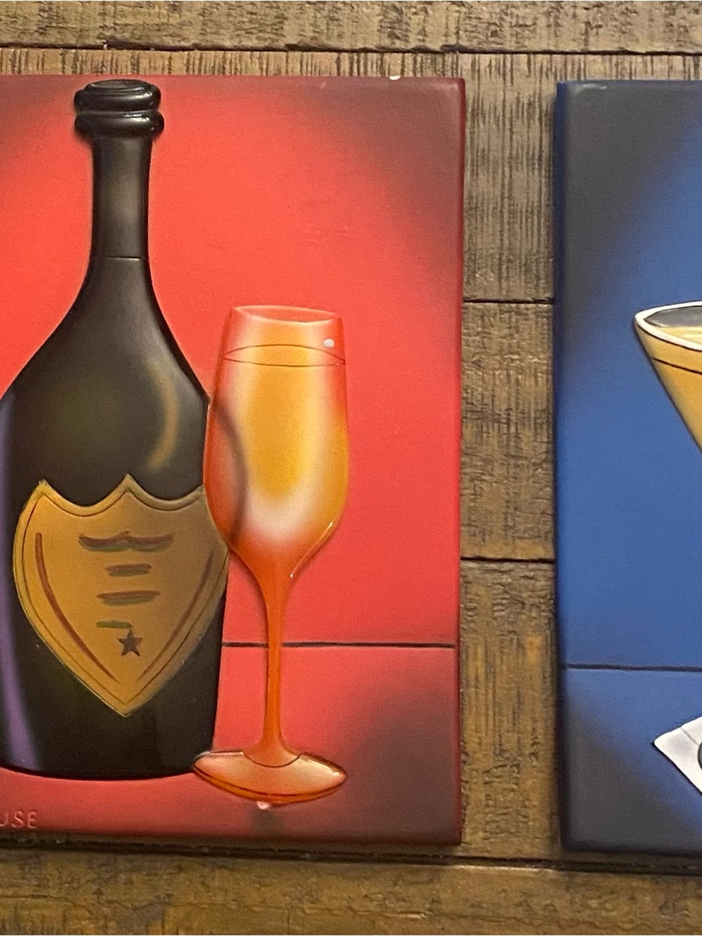 3(artist “William Refuse”, 3D cocktail series Ceramic wall Art, 1980’s